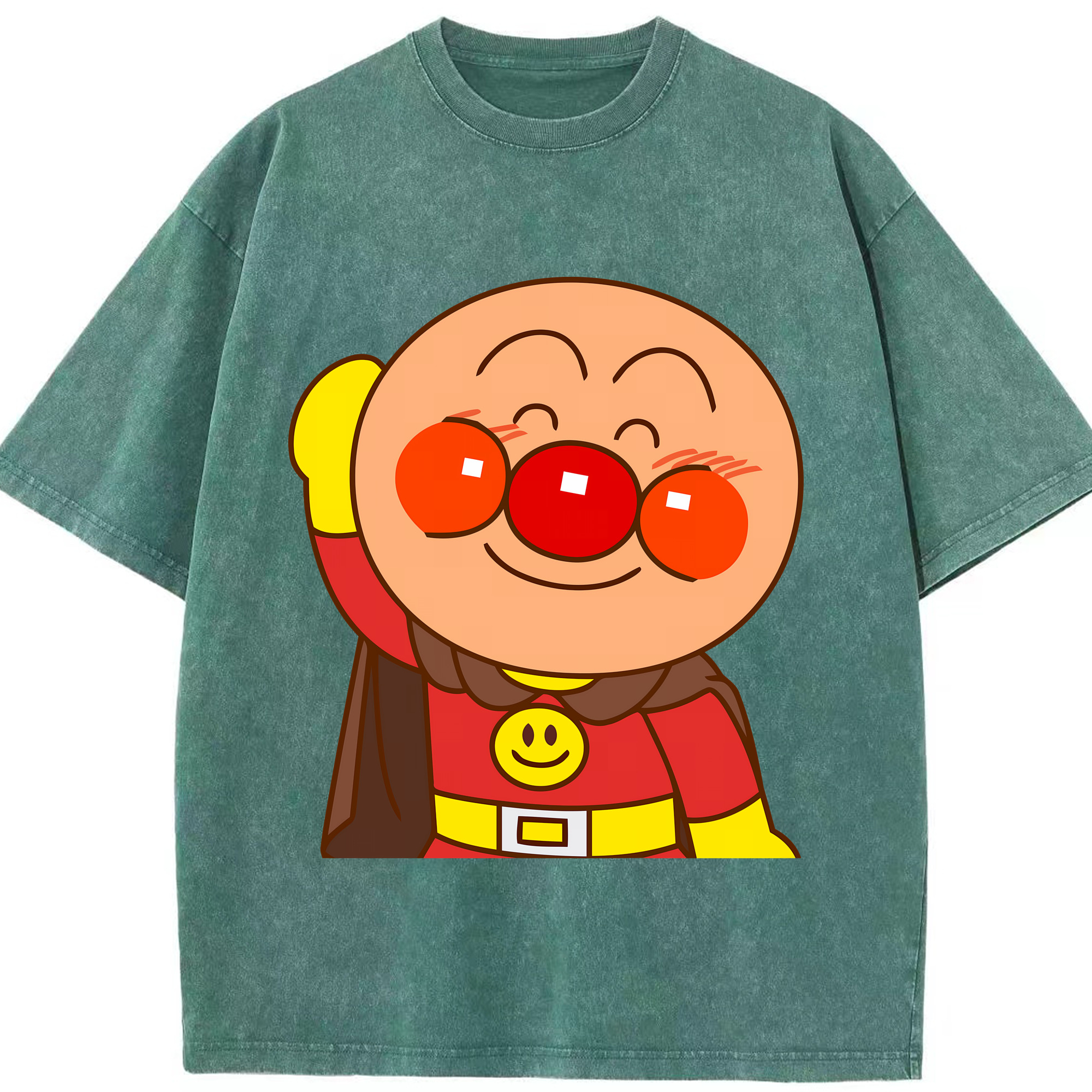 （画像用） アンパンマン Anpanman 綿100% ヴィンテージ風 半袖Tシャツ（フロントプリント）